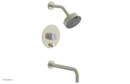 Phylrich BASIC II 10" Pressure Balance Tub and Shower Set - White Marble 230-28-10