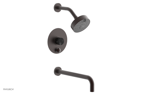 Phylrich BASIC II 12" Pressure Balance Tub and Shower Set - Black Marble 230-28-12