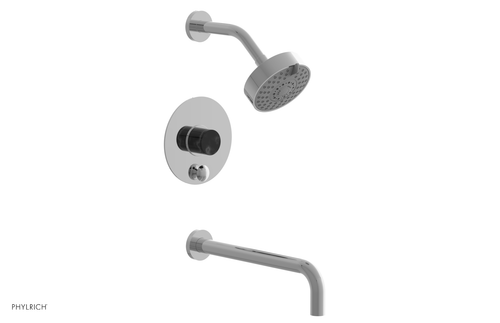 Phylrich BASIC II 12" Pressure Balance Tub and Shower Set - Black Marble 230-28-12