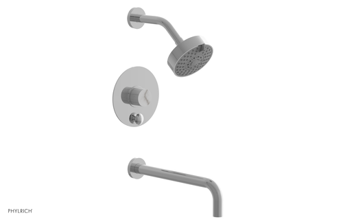 Phylrich BASIC II 12" Pressure Balance Tub and Shower Set - White Marble 230-28-12