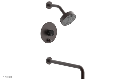 Phylrich BASIC II 14" Pressure Balance Tub and Shower Set - Black Marble 230-28-14