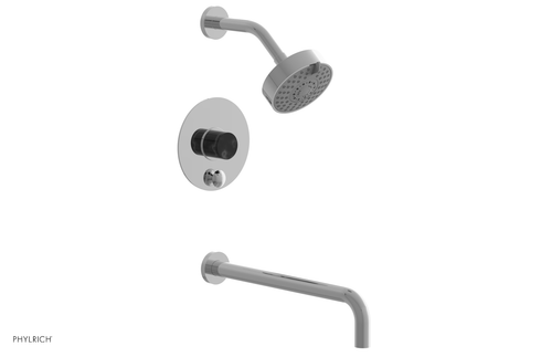 Phylrich BASIC II 14" Pressure Balance Tub and Shower Set - Black Marble 230-28-14