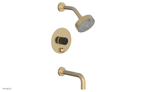 Phylrich BASIC II Pressure Balance Tub and Shower Set - Black Marble 230-28