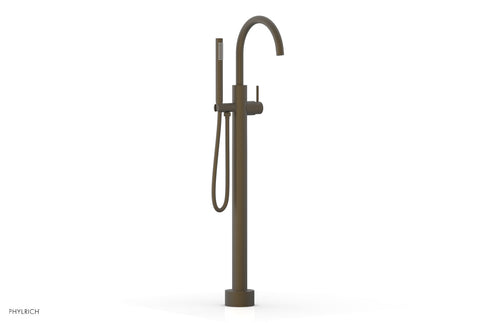 Phylrich BASIC II Tall Floor Mount Tub Filler - Lever Handle with Hand Shower  230-45-01