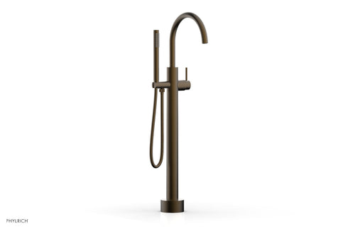 Phylrich BASIC II Low Floor Mount Tub Filler - Lever Handle with Hand Shower  230-45-03