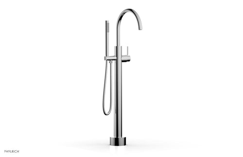 Phylrich BASIC II Low Floor Mount Tub Filler - Lever Handle with Hand Shower  230-45-03