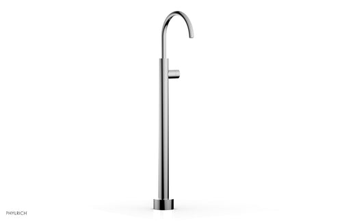 Phylrich BASIC II Tall Floor Mount Tub Filler - Smooth Handle 230-46-02