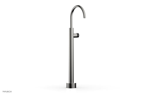 Phylrich BASIC II Low Floor Mount Tub Filler - Black Marble Handle 230-47-04