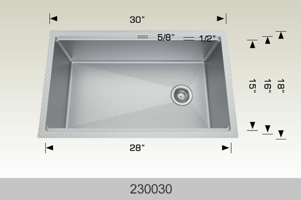 Bosco 230030 30" Stainless Steel Undermount Workstation Kitchen Sink