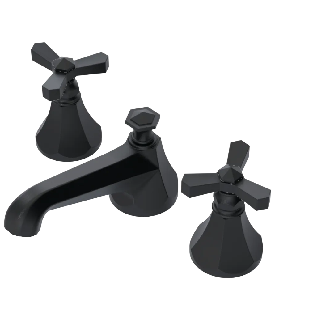 Rubinet Widespread Lav. Set. (less drain) Matt Black