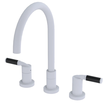 Rubinet Widespread Kitchen Set Matt White