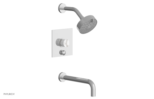 Phylrich BASIC II 10" Pressure Balance Tub and Shower Set - White Marble 230S-28-10