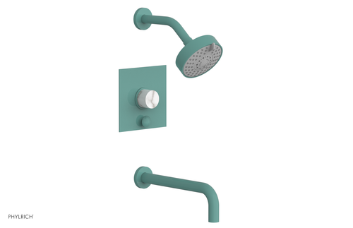 Phylrich BASIC II 10" Pressure Balance Tub and Shower Set - White Marble 230S-28-10