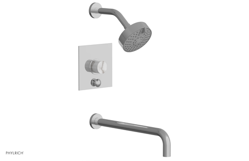 Phylrich BASIC II 14" Pressure Balance Tub and Shower Set - White Marble 230S-28-14