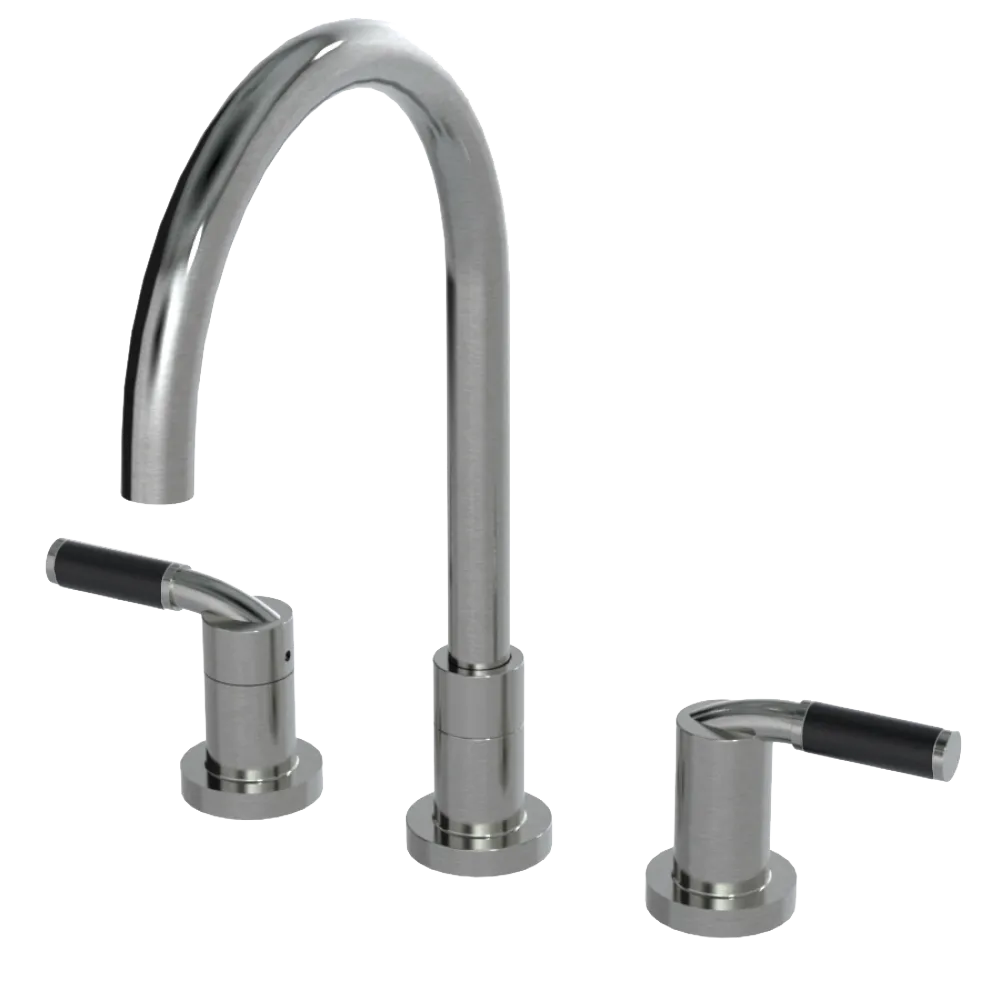 Rubinet Widespread Kitchen Set Satin Nickel