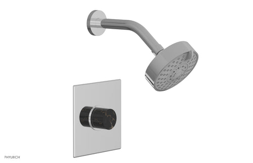 Phylrich BASIC II Pressure Balance Shower Set - Black Marble Handle 230S-23