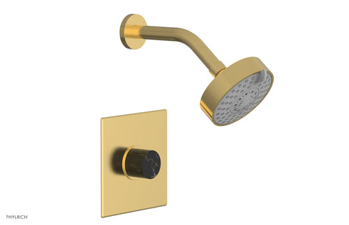 Phylrich BASIC II Pressure Balance Shower Set - Black Marble Handle 230S-23