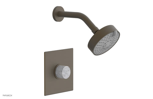 Phylrich BASIC II Pressure Balance Shower Set - White Marble Handle 230S-23