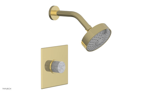 Phylrich BASIC II Pressure Balance Shower Set - White Marble Handle 230S-23