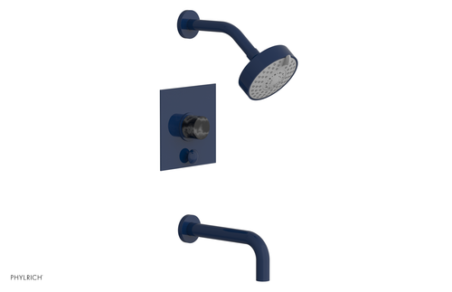 Phylrich BASIC II Pressure Balance Tub and Shower Set - Black Marble 230S-28