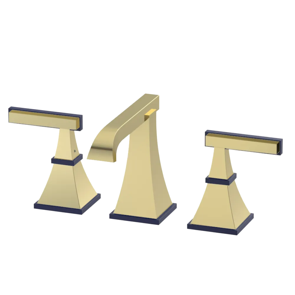 Rubinet Widespread Lav. Set. (less drain) Gold