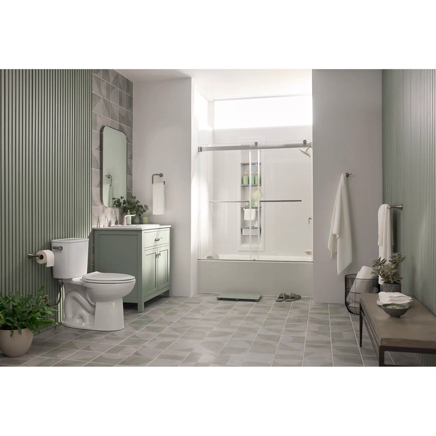 American Standard Aspirations EcoStrength Two-Piece 0.80 gpf/3.0 Lpf Chair Height Elongated Toilet Less Seat