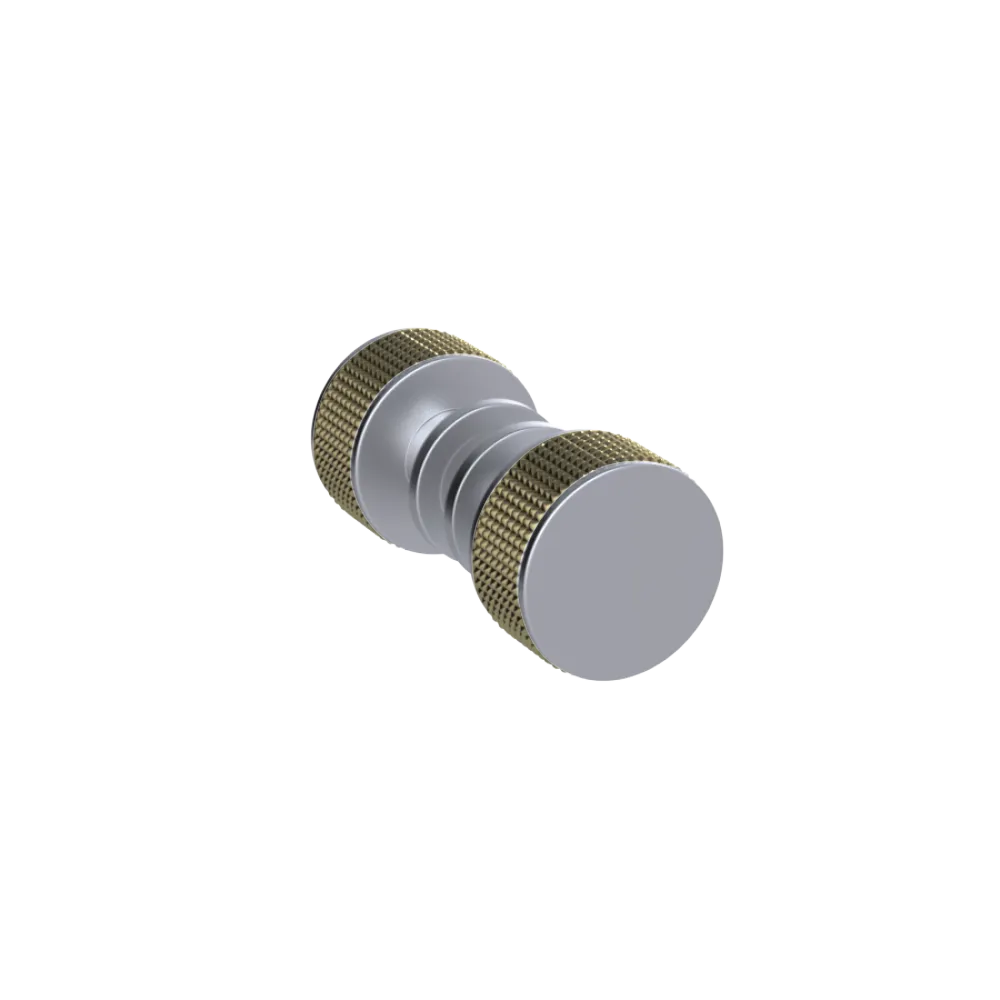 Rubinet Shower Door Knob (set) Satin Chrome