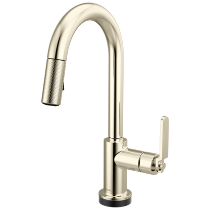 Brizo Smarttouch Pull Down Prep Faucet With Arc Spout Industrial Handle