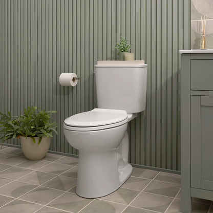 American Standard Aspirations EcoStrength Two-Piece 0.80 gpf/3.0 Lpf Chair Height Elongated Toilet Less Seat