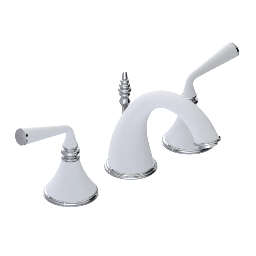 Rubinet Widespread Lav. Set. (less drain) Matt White