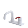 Rubinet 4" Centre Single Control Lav. Set. with Genesis spout (less drain) Matt White