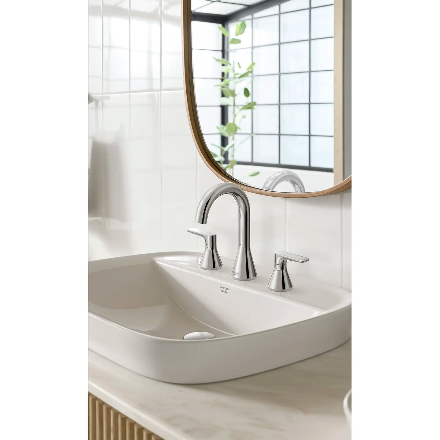 American Standard Aspirations® 8-Inch Widespread 2-Handle Bathroom Faucet 1.2gpm/4.5 L/min With Lever Handles
