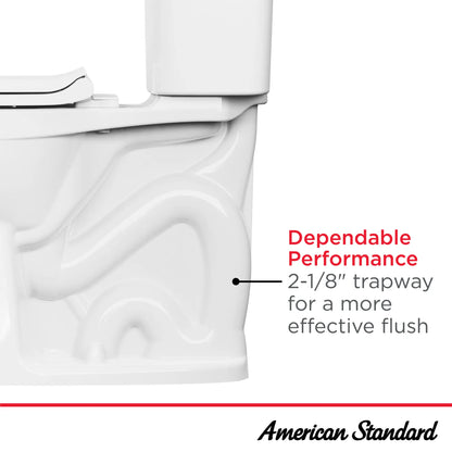 American Standard Aspirations EcoStrength Two-Piece 0.80 gpf/3.0 Lpf Chair Height Elongated Toilet Less Seat
