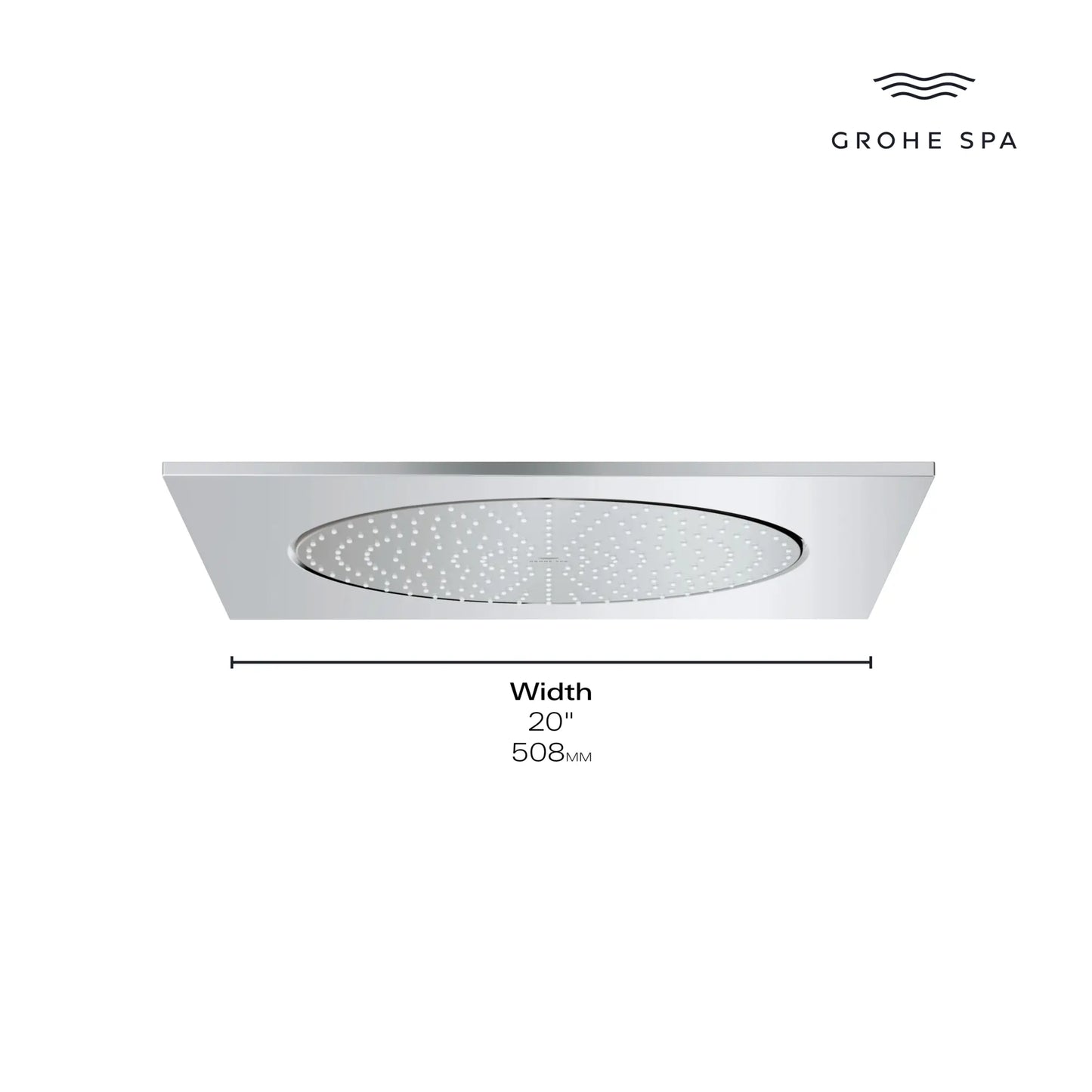 Grohe Rainshower 20" Ceiling Shower Head 1 Spray, 6.6 L/Min (1.75 Gpm)