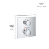 Grohe Allure New Single Function 2-Handle Thermostatic Valve Trim - Golzar Home