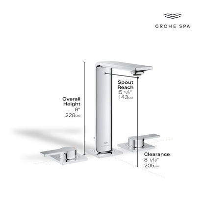 GROHE Allure New 8-Inch Widespread 2-Handle M-Size Bathroom Faucet 1.2 GPM