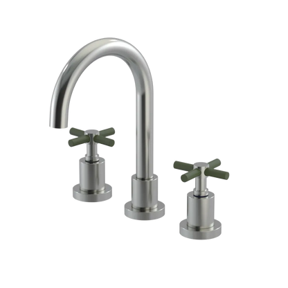 Rubinet Widespread Lav. Set. (less drain) Satin Nickel