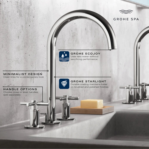 Grohe Atrio New 8" Widespread 2-Handle M-Size Bathroom Faucet 1.2 Gpm