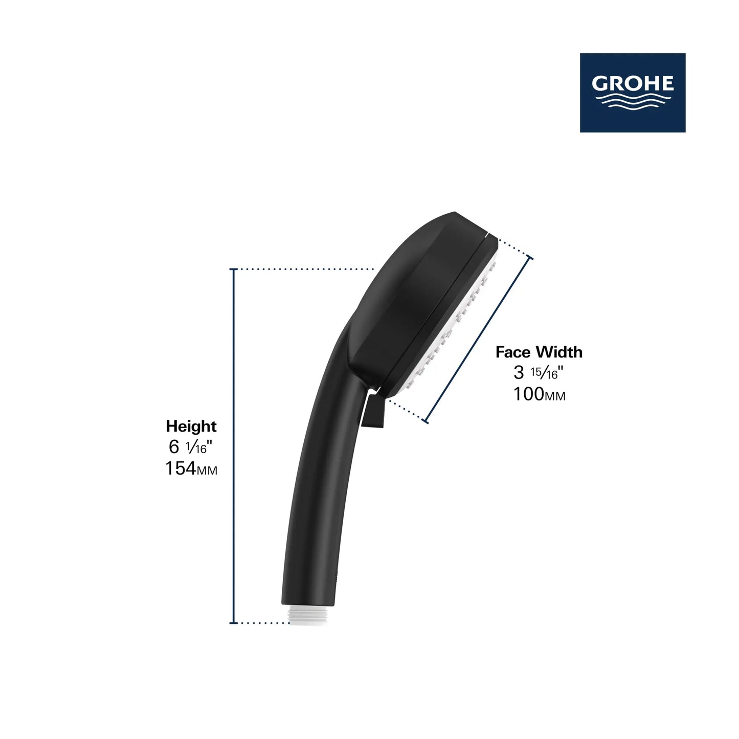 Grohe 100 Hand Shower - 2 Sprays, 6.6 L/min (1.75 gpm)