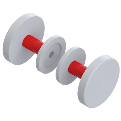 Rubinet Shower Door Knob (set) White