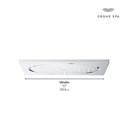 Grohe Rainshower 10" Ceiling Shower Head - 1 Spray, 6.6 L/Min (1.75 Gpm)