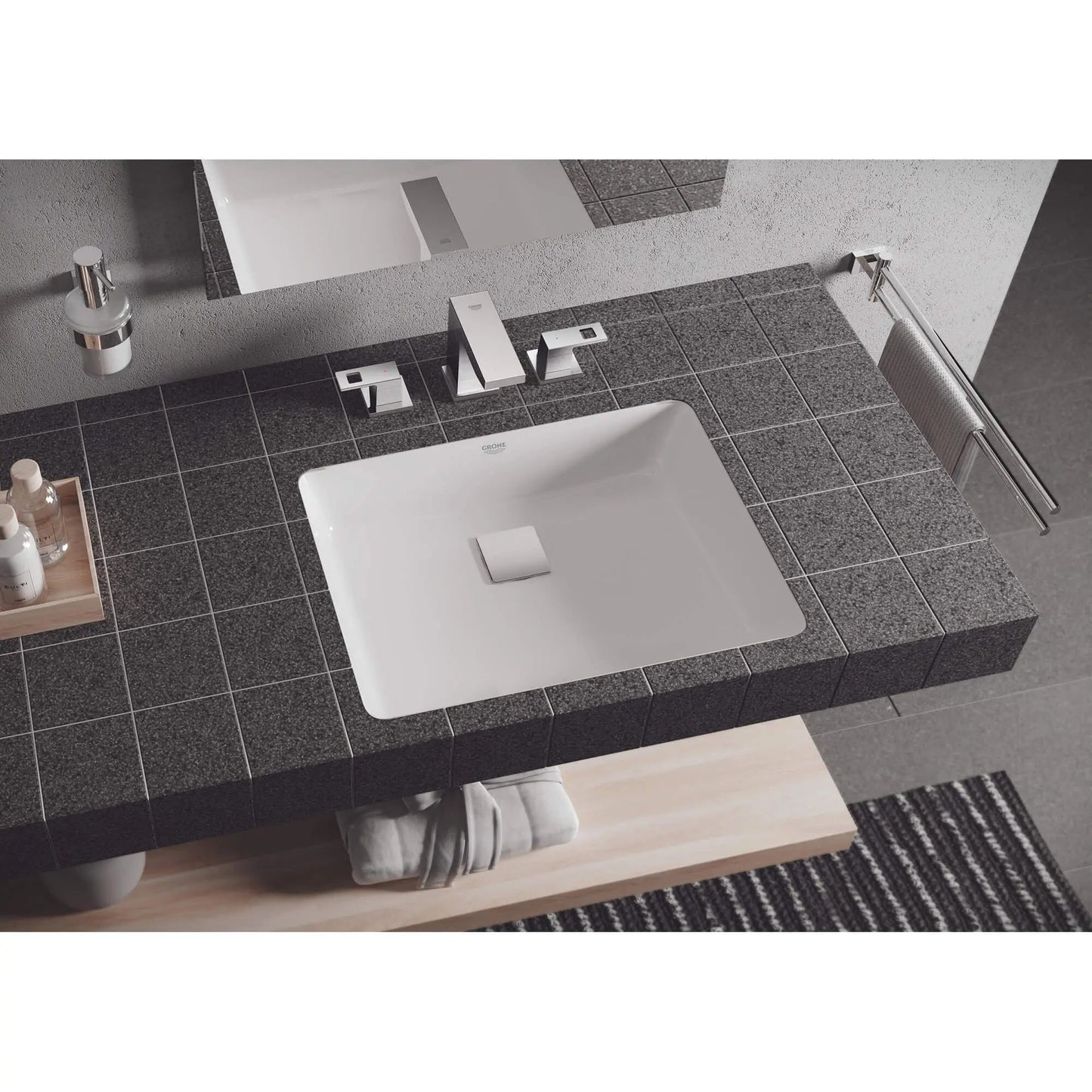 Grohe Essentials Cube Holder For Glass, Soap Dish Or Soap Dispenser