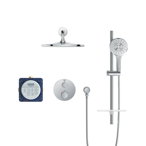 Grohe Rainshower GrohTherm 2-Handle Thermostatic Dual Function Shower Kit