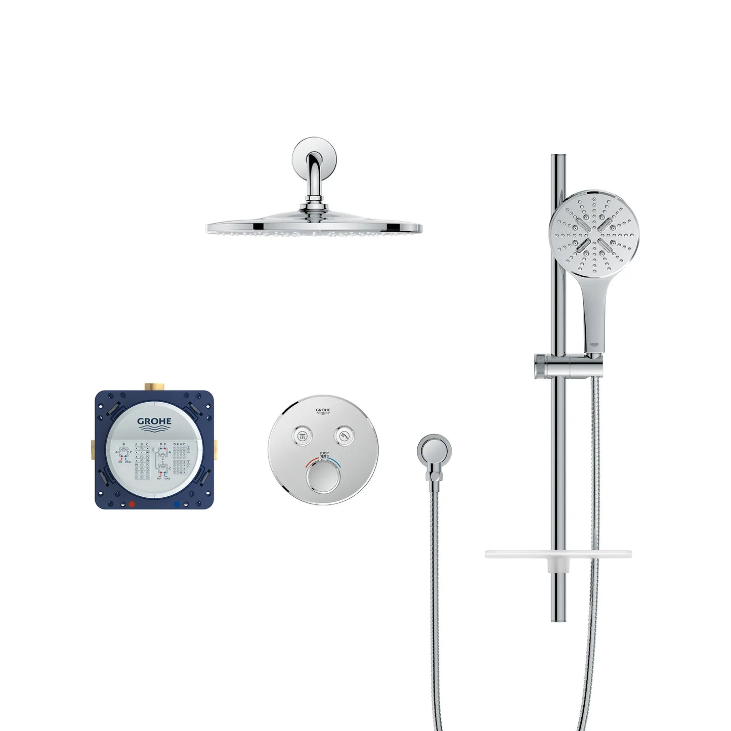 Grohe Rainshower Smartcontrol Thermostatic Dual Function Shower Kit