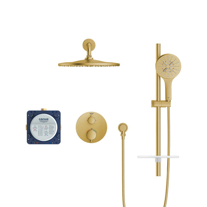 Grohe Rainshower GrohTherm 2-Handle Thermostatic Dual Function Shower Kit