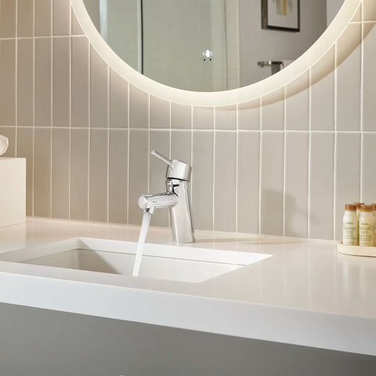 Concetto™ Single Hole Single-Handle S-Size Bathroom Faucet 1.2 GPM Less Drain