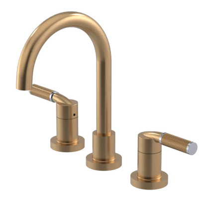 Rubinet Widespread Lav. Set. (less drain) Satin Gold