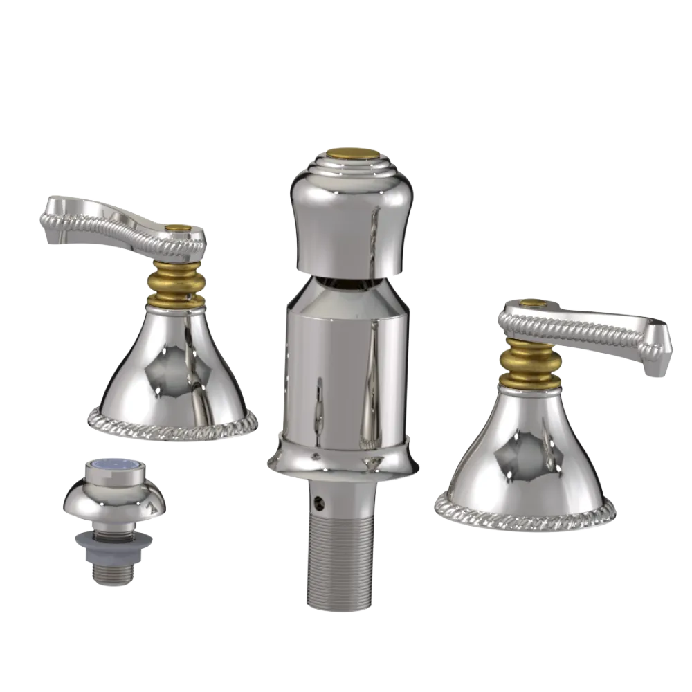Rubinet Bidet Fitting with Spray, Diverter, and Vacum Breaker (Less Drain) Polished Nickel