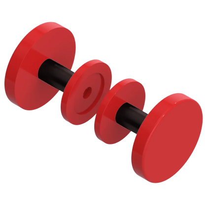 Rubinet Shower Door Knob (set) Red