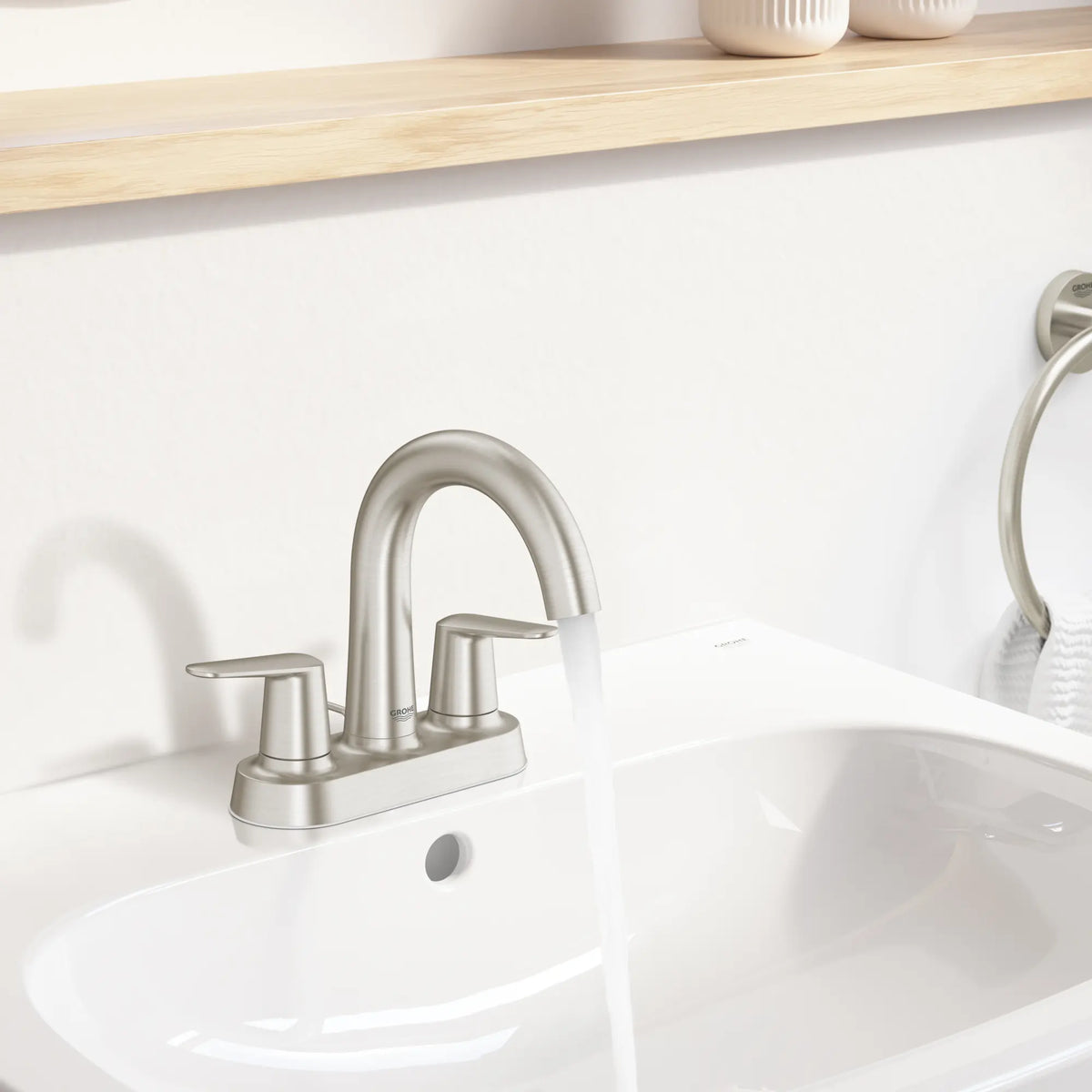 GROHE Veletto 2-handle 4" Centerset Bathroom Faucet, 1.2 GPM (4.5 L/min) – 20582